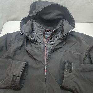 Weatherproof Men's Ultra Tech Men's Jacket Removable Hood Black Sz XXL